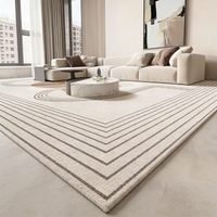 Tapis élégant en laine personnalisé, lavable, doux, antidérapant, pour salon, chambre, bureau et usage de prière
