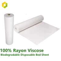 Draps de lit de table de massage en rayonne écologiques en usine Rouleau de draps en viscose Draps de lit en rayonne végétaliens jetables biodégradables