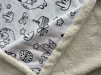 Manta Lavable Creativa Personalizable para Colorear, Manta DIY con Marcadores para Damas