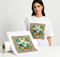 Papel de Transferencia por Sublimación YMD 100g A4* 100 Hojas, Blanco y Rosa, Impresión Digital de Secado Rápido para Ropa, Hecho en Jiangsu