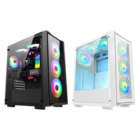 Boîtiers de tour ATX populaires avec panneau frontal en verre, boîtier d'ordinateur, boîtier de PC de jeu, boîtier de PC gamer, boîtier de PC