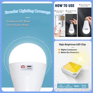 6. IP65 वाटरप्रूफ एलईडी बल्ब, घर की बिजली की कमी के लिए गर्मी सिंक आपातकालीन रोशनी के साथ बल्ब - Product Image 2