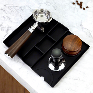 Alfombrilla de Silicona Antideslizante para Tamper de Espresso, Organizador de Distribución, Caja de Residuos de Café para Barista y Cafetería - Product Image 1