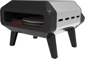 Four à pizza portable de table moderne et luxueux, à granulés, avec pieds pliables réglables, construction en acier inoxydable, pour fêtes et événements. - Product Image 2