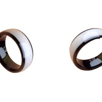125kHz/13.56mhz Smart RFID Ring Multifonctionnel Smart Ceramic Payment Wearable Social Media Rings