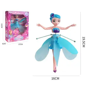 Vendita all'ingrosso spinner agitarsi a distanza-2022 new LED Girls Dancing Kids Induction Aircraft Toy Little Fairy Intelligent Levitation Doll Magic Sensing Helicopter Remote