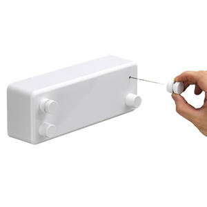 TXL454 4.2M lignes à vêtements d'hôtel rétractables, sans poinçon, fixation murale en acier inoxydable, cintre à vêtements, <span class=keywords><strong>corde</strong></span> à <span class=keywords><strong>linge</strong></span> - Product Image 1