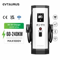 Nouvelles Bornes de Recharge Rapide DC pour Véhicules Électriques 60kW 120kW 180kW 240kW, Commerciales, OCPP, IP54, pour Voitures