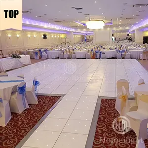 Guangzhou Event Acrylic LED Dancefloor for Dance 2*4ft 2*2ft LED White Starlit Star Dance Floor Portable Lights Wedding