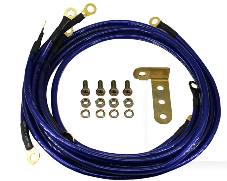 Car Earth Cable Car Ground Wire Kit Universal 5-Point Auto Earth Cable System CCA Material