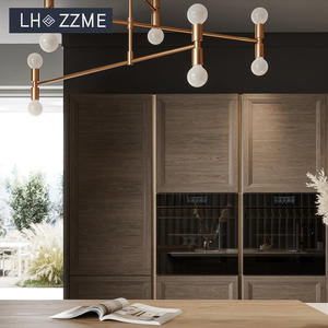 עיצוב חופשי, סט מלא של ארונות מטבח מעץ אלון לכל הבית, ארון אחסון למזווה עם כיור, מוכן להרכבה - Product Image 5