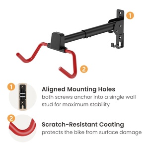 Support de rangement <span class=keywords><strong>horizontal</strong></span> réglable, support de rangement <span class=keywords><strong>mural</strong></span> pour <span class=keywords><strong>vélo</strong></span>, pour garage intérieur. - Product Image 4