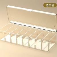 Couvercle de bande transparente réception câble boîte de rangement chargeur cordon d'alimentation écouteur cellule plastique organisateur boîte poussière de bureau
