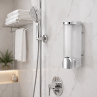 Distributeur mural 3-en-1 de qualité commerciale 300 ml pour shampoing, après-shampoing et gel douche, distributeur de savon liquide pour hôtels et salles de bain