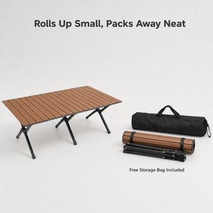 Table pliante d'extérieur à pieds croisés, légère et portable, pour camping, pique-nique, imperméable, mobilier extérieur - Product Image 5