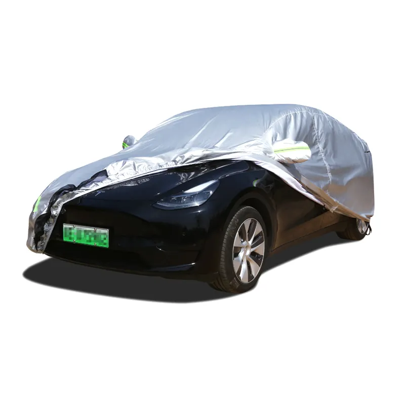 Copertura auto impermeabile 100% ventilazione aria protezione Uv su misura copertura auto esterna per Tesla