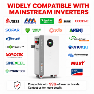 Batterie murale intelligente 20 kWh avec BMS 51,2 V, pack lithium à décharge profonde pour stockage solaire domestique - Product Image 4
