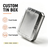Boîte en fer blanc multi-usages de qualité alimentaire, personnalisable avec logo, taille et emballage disponibles pour le rangement d'outils et de cadeaux