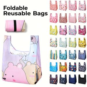 Custom Logo Durable Long Lasting Polyester <b>Bag</b>, <b>Foldable</b> Waterproof Tote for Household Supermarket <b>Shopping</b> - Product Image 4