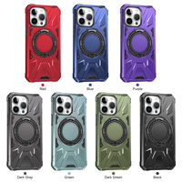 Pour iPhone 15 Pro Magnétique 360 Anneau Titulaire Téléphone étui pour iphone 14 Plus 13 12 Mini 11 16 Pro Max Antichoc Couverture Téléphone Shell