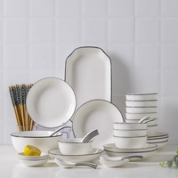 Ensemble d'assiettes à dîner en céramique, prix Offre Spéciale, nouveaux ensembles de dîner en porcelaine de style 2022
