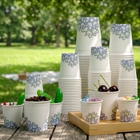 Gobelets en papier jetables imperméables à paroi simple, isolés, imprimés sur mesure pour boissons chaudes (café, thé) - Vente en gros