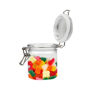 ขวดพลาสติกใส PET ขนาด 300 มล. 10 ออนซ์ ปิดผนึก ปลอดสาร BPA สำหรับใส่ขนมหวาน - Product Image 1