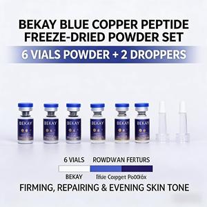 GHK-Cu Péptido de Cobre Azul en Polvo Liofilizado, Niacinamida, Ácido Hialurónico, Suero Facial Antienvejecimiento y Reparador, Polvo Liofilizado - Product Image 2