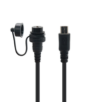 Cable Micro USB Industrial IP67 de 5 Pines, Macho y Hembra, para Montaje en Panel, Extensión de Carga Rápida, Conectores de 4 Pines, Cobre Estañado