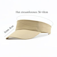 Gorra de Béisbol Superior vacía ajustable personalizada sombreros de visera deportiva de poliéster impermeable para hombres y mujeres para tenis de playa al aire libre