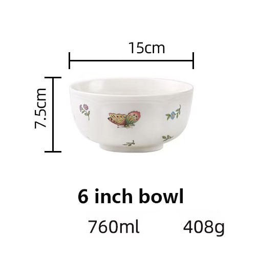 bol blanc de 6 pouces
