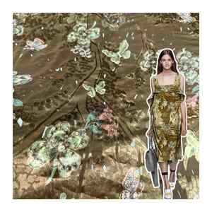 100% Polyester thời trang hoa bướm Jacquard Vải Jacquard vải nhà sản xuất Jacquard vải mô hình quần áo - Product Image 1