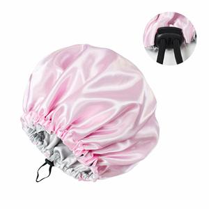 Bonnets en satin personnalisables pour femmes et enfants, avec sangle réglable à boucle, pour cheveux bouclés, double couche, pour la nuit - Product Image 1