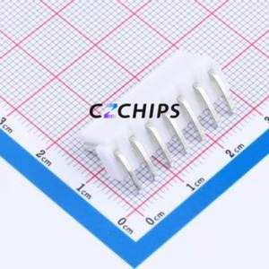 HDGC3963WR-7P Wire-to-Board Pin Header Bent Lead Through Hole Connector 1x7P 3.96mm Right Angle Insert VH - Product Image 2