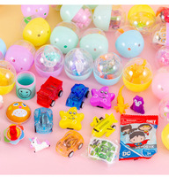 Jouets promotionnels en forme de capsule macaron multicolores 47*55MM, poupées en plastique bon marché pour distributeurs automatiques, garantie 1 an