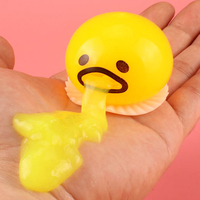 2026 En gros Jouets anti-stress amusants à presser, Jouets sensoriels œuf jaune, Jouet fidget œuf paresseux qui râle et vomit, pour farces et blagues