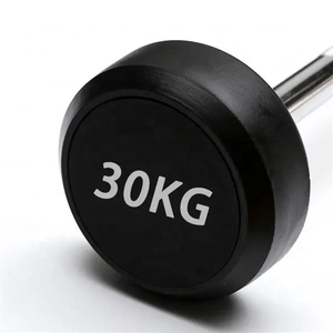 حديد مطاطي ثابت 10-50 بار مستقيم للوزن لرفع الأثقال حديد دائري مطاطي للياقة البدنية المنزل صالة الألعاب الرياضية - Product Image 3