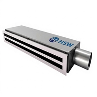 Diffuseur linéaire en acier galvanisé HSW pour applications industrielles - Boîtier de plénum durable, installation facile, réglable pour CVC