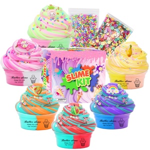 Kit de slime Skyward 6 pièces avec slime DIY parfumé sucette, biscuits, pâtisserie, café, slime scintillant, jouet anti-stress, boue de coton pour enfants - Product Image 3
