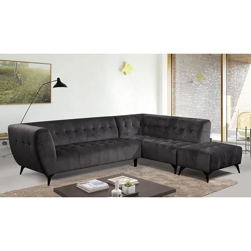 Dongguan mass production multiple color velvet couch sofa bed sofa set furniture living room furniture sets