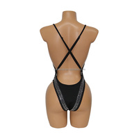 S746 mode miroir pierre diamant maillots de bain métallique strass maillots de bain femme cristal body Sexy filles strass Bikini