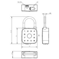Cadenas intelligent biométrique à empreinte digitale avec clavier et contrôle via l'application Tuya, sans clé, pour casier de gym, école, bureau, armoire