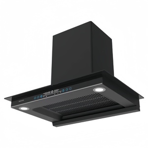 Hotte aspirante élégante et fine en forme de T avec éclairage LED double en verre supérieur et technologie sans filtre pour cuisine familiale - Product Image 4