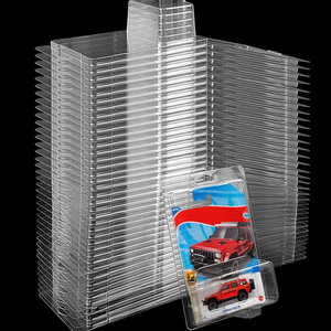 Fundas Protectoras Transparentes de PET Reciclado de 0.50mm de Grosor para Modelos de Autos, Cubiertas de Blister para Exhibición, Compatibles con Almacenamiento de Hot-Wheels - Product Image 1