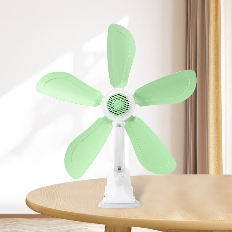 Green clip-on fan (strong wind)