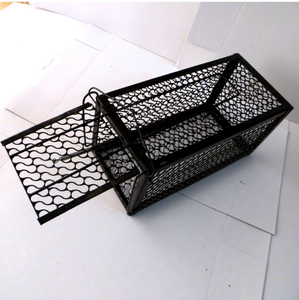 Humane Live Catch Rat Trap Cage, PVC Coated Single <b>Door</b> Metal Mouse Trap with Built-in Bait Tray - Product Image 5
