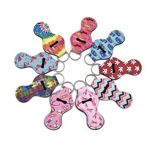 Llavero Porta Lápiz Labial de Neopreno, Funda para Bálsamo Labial, para Regalo Corporativo, Obsequio de Feria Comercial, Recuerdo de Despedida de Soltera - Product Image 4