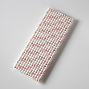 Pink Heart Shaped <b>Paper</b> Straws <b>Biodegradable</b> 25 Pack For Party Valentine's Day - Product Image 2