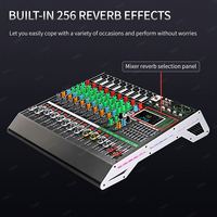 TNH MC-RX8 Contrôleur DJ 8 canaux de haute qualité avec 256 DSP Reverb Effect BT USB Mixer USB pour karaoké Stage Performance