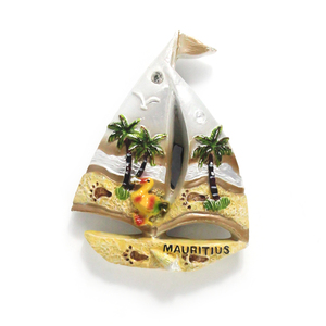 Aimant de réfrigérateur souvenir 3D fait à la main personnalisé aimant de réfrigérateur en résine IBIZA MAJORCA de style île de conception de plage - Product Image 4